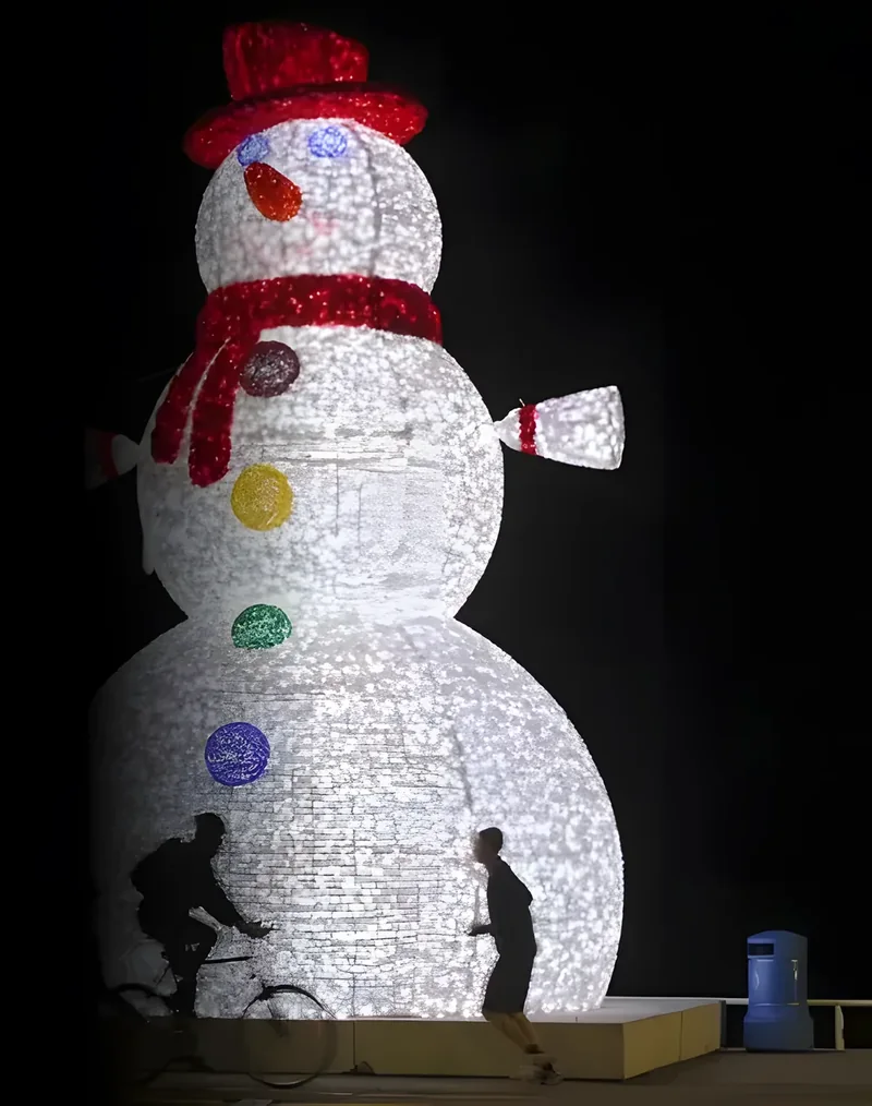 Muñeco de nieve en volumen de gran formato